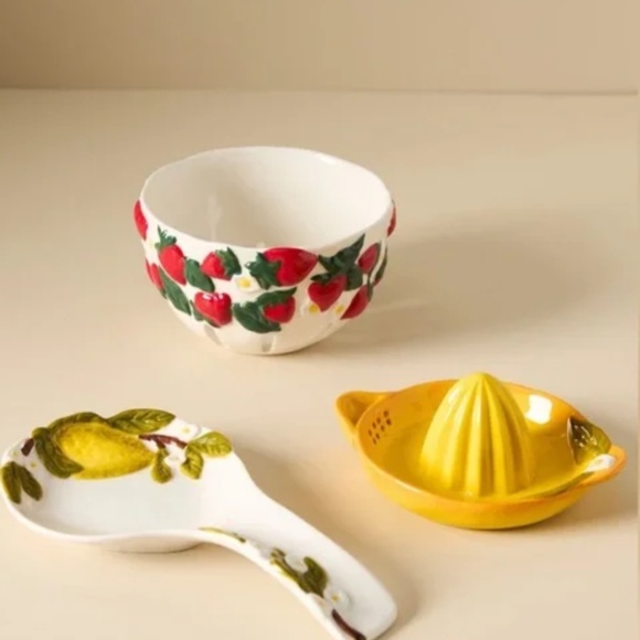 Foster Lemon Stoneware Spoon Rest - Picture 2 of 7